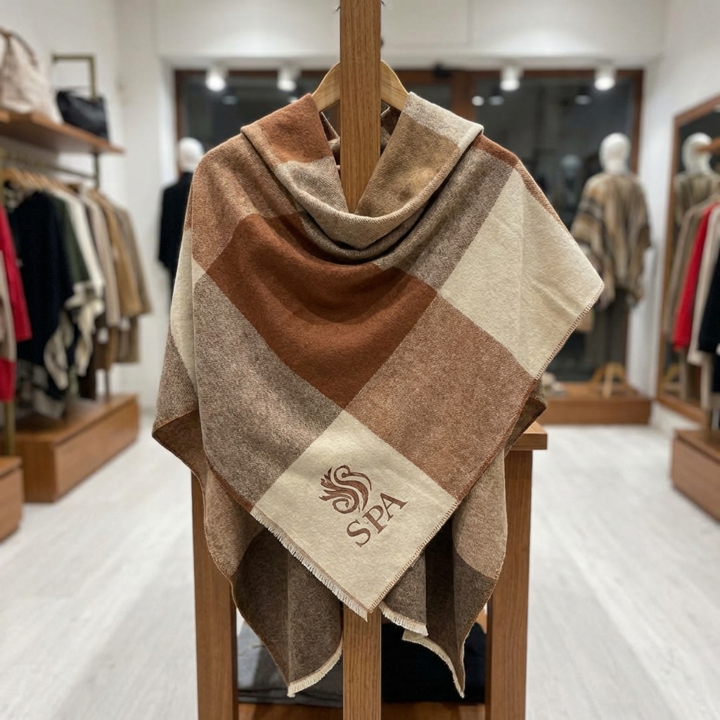 Pancho pashmina, no model, only one visible Print SPA