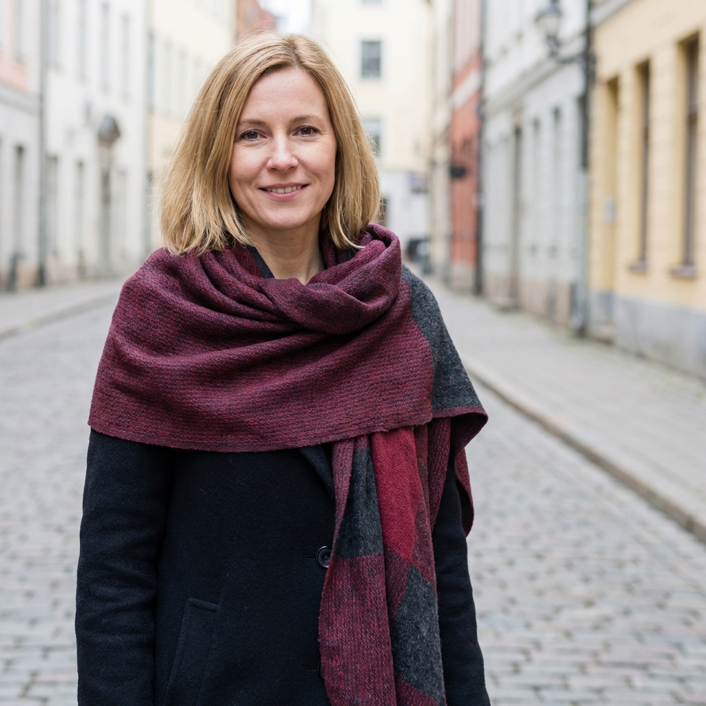 european model wearing pashmina